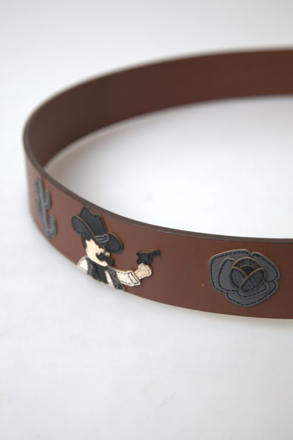 Dolce & Gabbana Elegant Leather Belt with Metal Buckle - Image 4