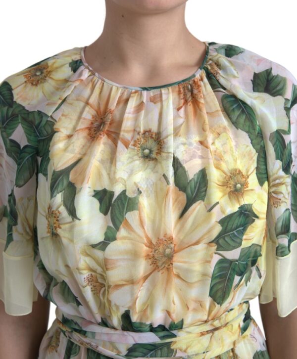 Dolce & Gabbana Elegant Silk Floral Maxi Dress - Image 5