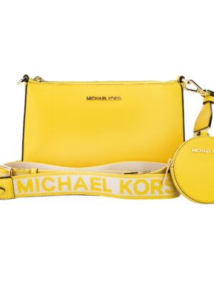 Michael Kors Jet Set Daffodil Vegan Crossbody Tech Attachment Bag Purse
