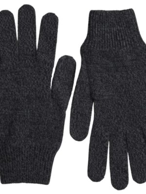 Dolce & Gabbana Elegant Virgin Wool Winter Gloves in Gray