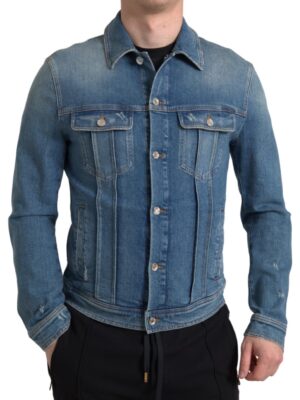 Dolce & Gabbana Elegant Blue Denim Stretch Jacket