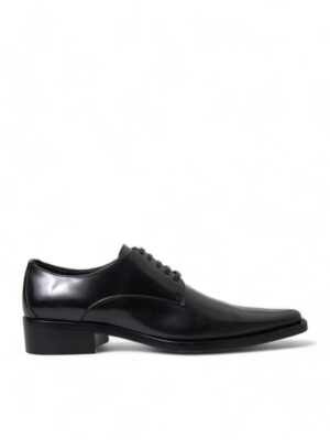 Dolce & Gabbana Elegant Black Leather Formal Flats
