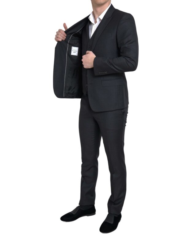 Dolce & Gabbana Elegant Black Martini Slim Fit 3-Piece Suit - Image 5