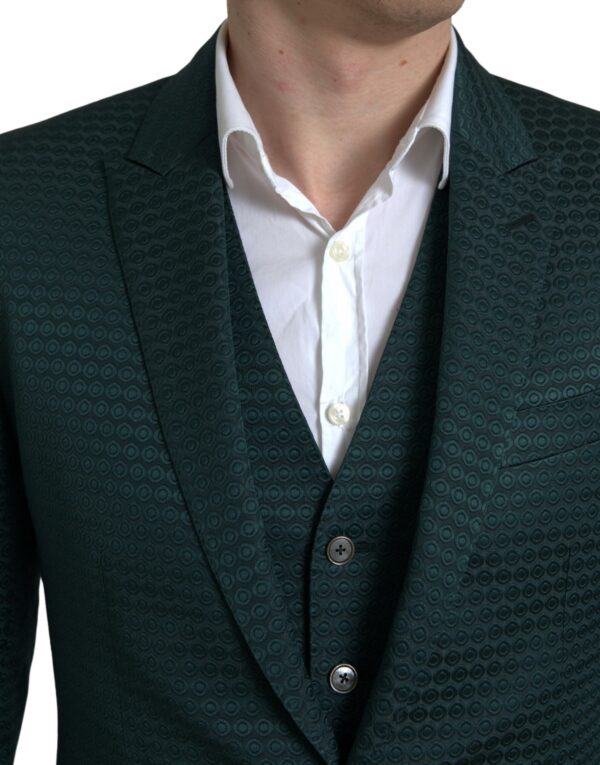 Dolce & Gabbana Emerald Elegance Slim Fit 3-Piece Suit - Image 2