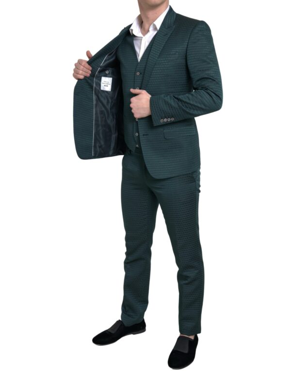 Dolce & Gabbana Emerald Elegance Slim Fit 3-Piece Suit - Image 4