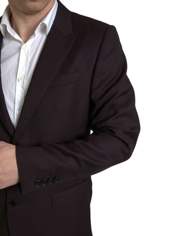 Dolce & Gabbana Maroon Martini Slim Fit 2-Piece Suit - Image 2