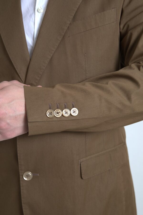 Dolce & Gabbana Elegant Brown Silk Blend Taormina Suit - Image 4