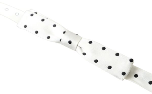 Dolce & Gabbana Stylish Polka Dot Silk Bow Tie - Image 3