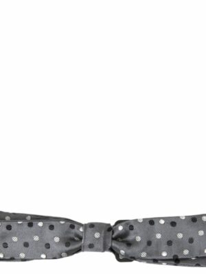 Dolce & Gabbana Elegant Silk Gray Bow Tie