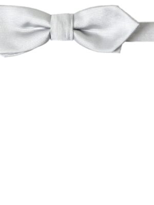Dolce & Gabbana Elegant Silk Bow Tie in Grey