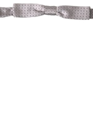 Dolce & Gabbana Elegant Grey Silk Bow Tie