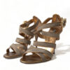 Dolce & Gabbana Bronze Crystal Stiletto Heels Sandals - Image 2