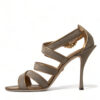 Dolce & Gabbana Bronze Crystal Stiletto Heels Sandals - Image 4