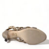 Dolce & Gabbana Bronze Crystal Stiletto Heels Sandals - Image 5