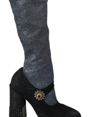 Dolce & Gabbana Glamorous Crystal-Embellished Booties
