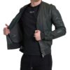 Dolce & Gabbana Emerald Green Goatskin Bomber Jacket - Image 7