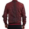 Dolce & Gabbana Red Leopard Print Bomber Jacket - Image 4