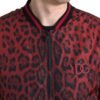 Dolce & Gabbana Red Leopard Print Bomber Jacket - Image 5