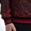 Dolce & Gabbana Red Leopard Print Bomber Jacket - Image 7