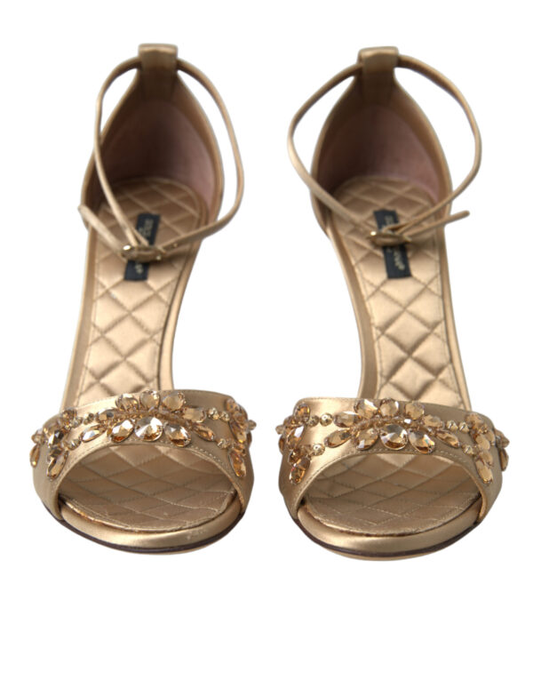 Dolce & Gabbana Crystal Embellished Heel Sandals - Image 2