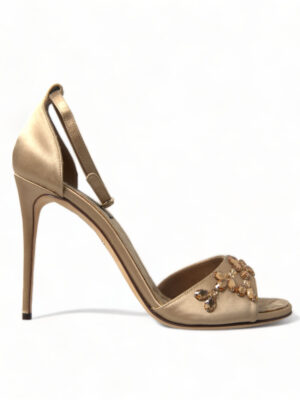 Dolce & Gabbana Crystal Embellished Heel Sandals