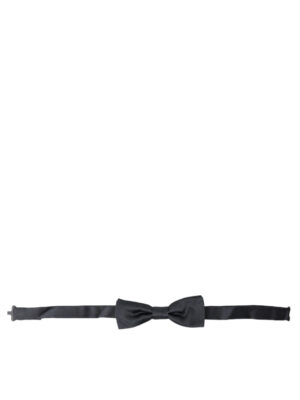 Dolce & Gabbana Elegant Anthracite Gray Silk Bow Tie