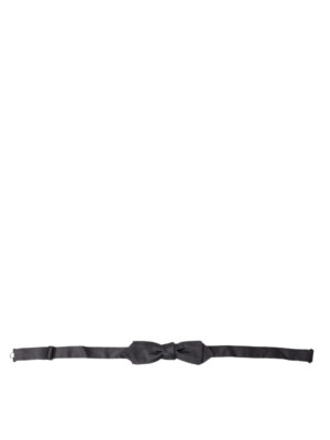 Dolce & Gabbana Elegant Anthracite Silk Bow Tie