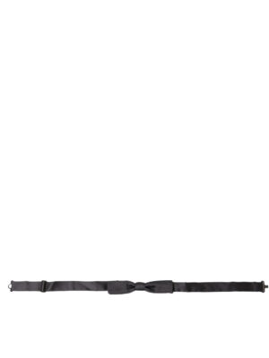 Dolce & Gabbana Elegant Dark Grey Silk Bow Tie