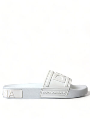 Dolce & Gabbana Elegant White Logo Slides