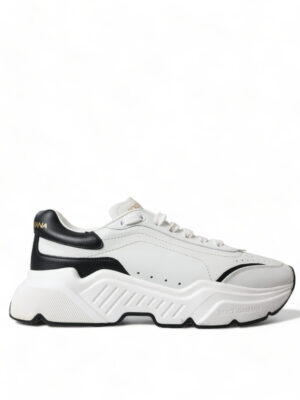 Dolce & Gabbana Chic Black & White Daymaster Leather Sneakers