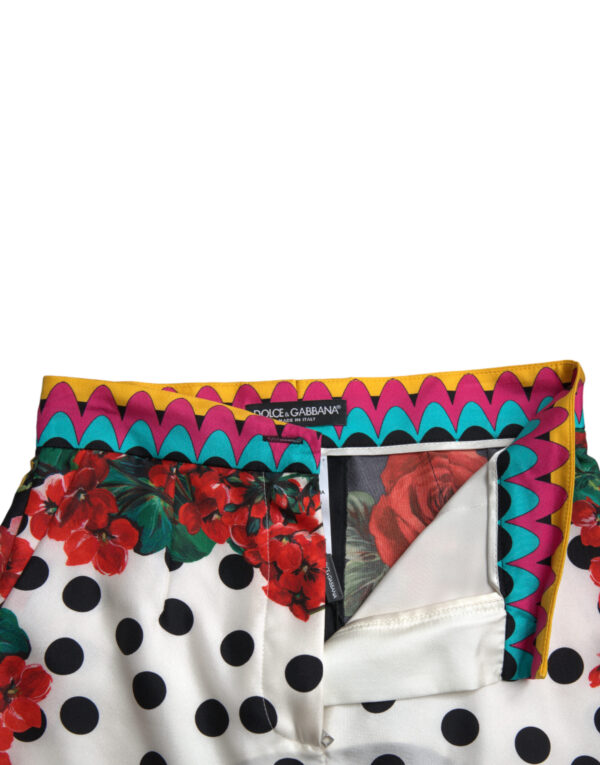Dolce & Gabbana Multicolor Silk High Waist Hot Pants - Image 5