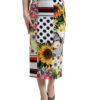 Dolce & Gabbana Glamorous High Waist Patchwork Midi Skirt - Image 2