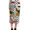 Dolce & Gabbana Glamorous High Waist Patchwork Midi Skirt - Image 3