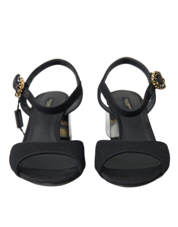 Dolce & Gabbana Elegant Ankle Strap Sandals with Mirror Heels - Image 3