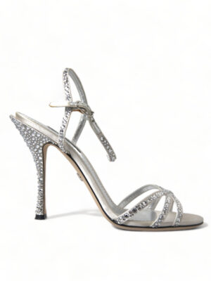 Dolce & Gabbana Elegant Crystal Embellished Heels Sandals