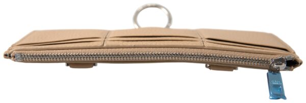 Dolce & Gabbana Elegant Beige Leather Wallet with Detachable Strap - Image 5