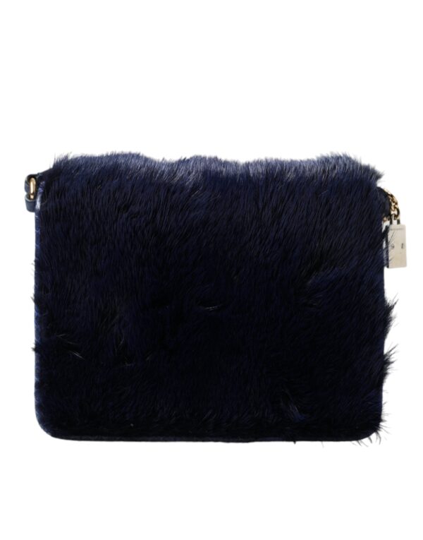 Dolce & Gabbana Exquisite Blue Mink Fur Shoulder Bag - Image 3