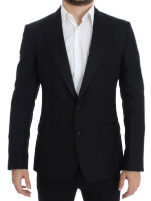 Dolce & Gabbana Elegant Black Silk Blend Sicilia Blazer