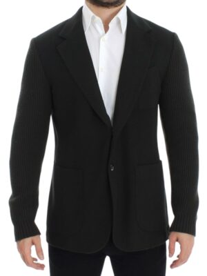 Dolce & Gabbana Elegant Green Cashmere Blazer Jacket