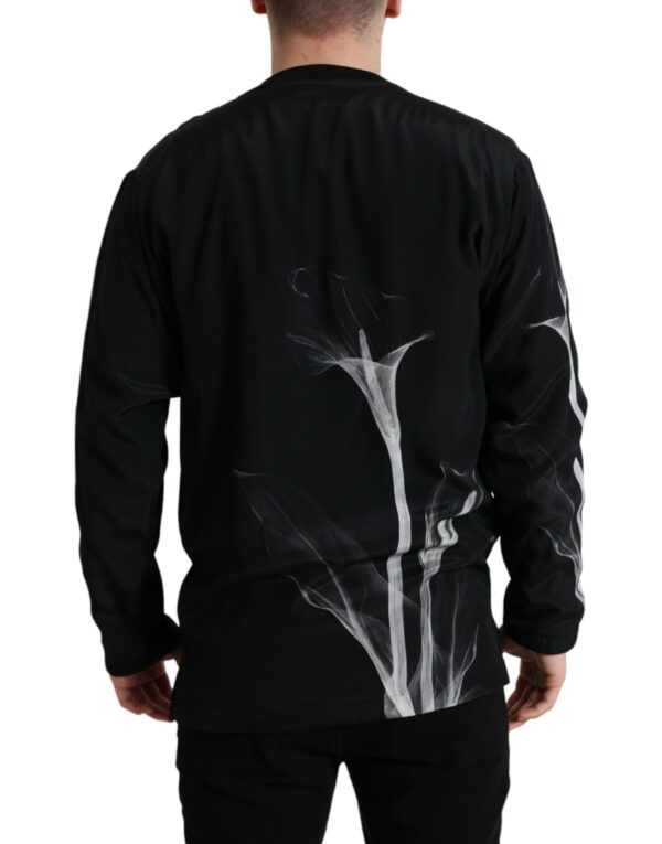 Dolce & Gabbana Floral Silk Crew Neck Sweater - Image 3