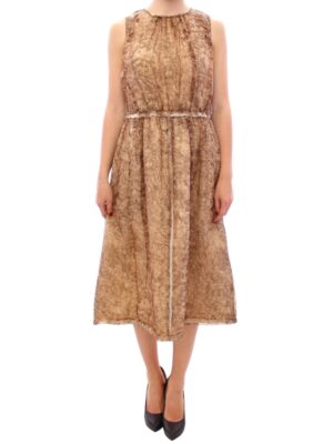 Dolce & Gabbana Elegant Silk Sleeveless Knee-Length Dress