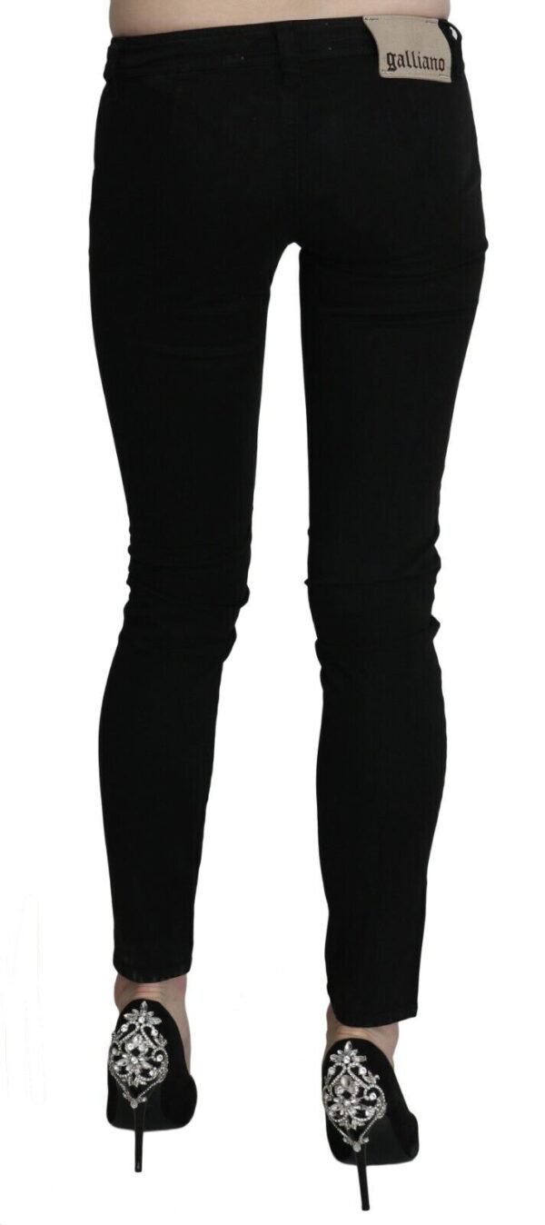 Dolce & Gabbana Chic Black Low Waist Slim Fit Skinny Jeans - Image 3