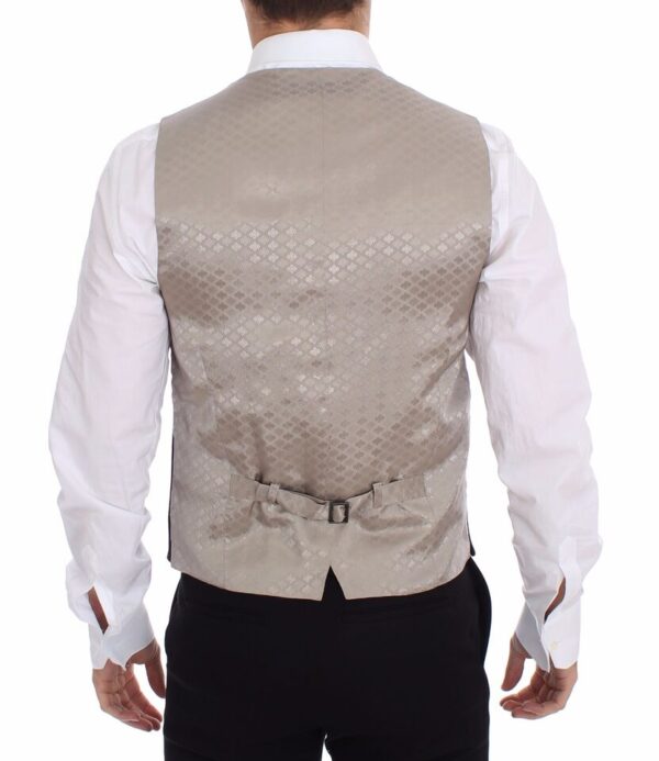 Dolce & Gabbana Elegant Black Silk Dress Vest - Image 3