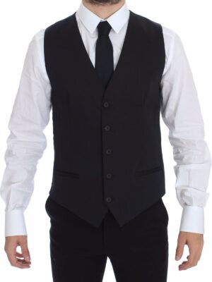 Dolce & Gabbana Elegant Blue Cotton Stretch Dress Vest