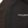 Dolce & Gabbana Elegant Brown Cotton Blend Dress Vest - Image 3