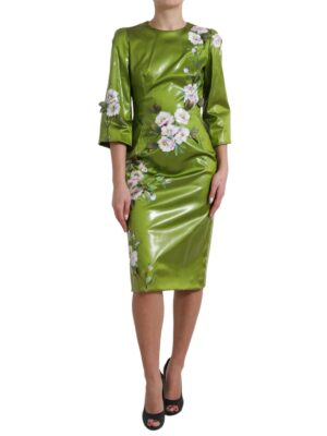 Dolce & Gabbana Floral Elegance Midi Sheath Dress