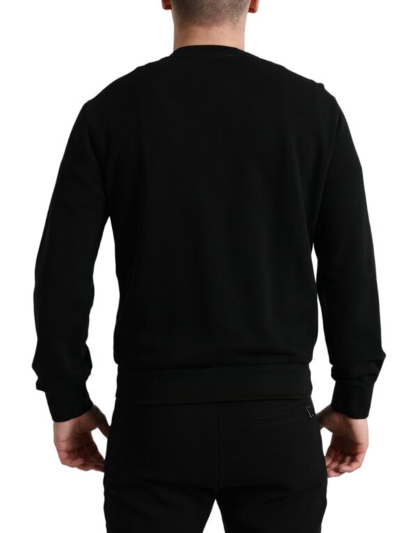 Dolce & Gabbana Elegant Crew Neck Cotton Blend Sweater - Image 3