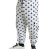 Dolce & Gabbana Chic White Jogger Pants with Iconic DG Print - Image 2