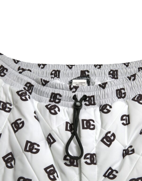 Dolce & Gabbana Chic White Jogger Pants with Iconic DG Print - Image 5
