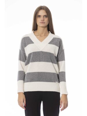 Baldinini Trend Gray Wool Women Sweater
